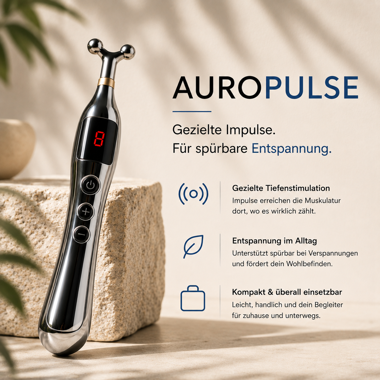 Auropulse I Tiefenstimulationsstift für verspannte Muskelpunkte